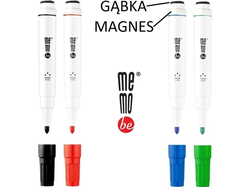 MemoBe whiteboardmarkør MM351 med magnet og svamp blå