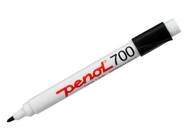 Penol 700, Svart, Projektil spiss, Svart, Hvit, Plastikk, Fint, 1,5 mm