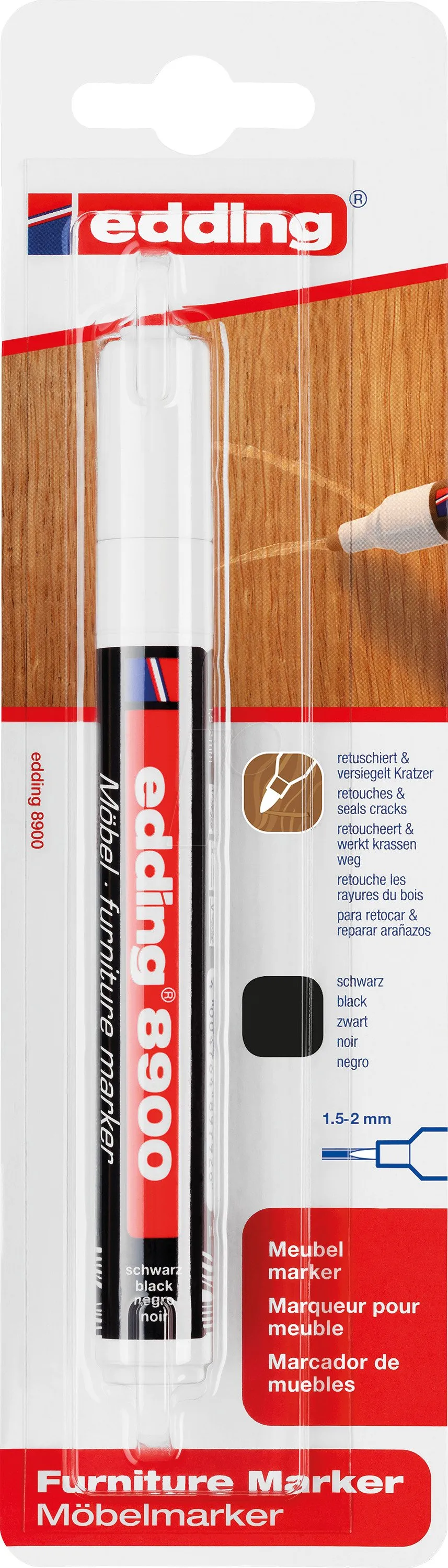 Edding 8900 - Sort - Flerfarget - Plast - 1,5 mm - 2 mm (4-8900-1-4001)