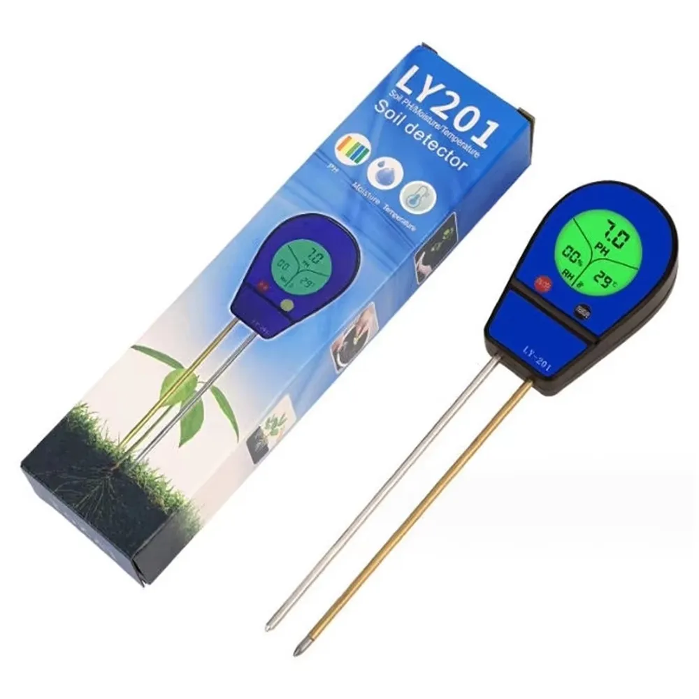 Digital Soil Tester 3in1 Temperatur Fuktighet PH Meter Acidity Analyzer