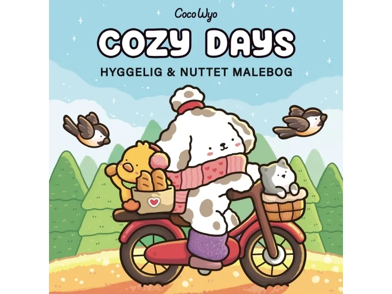 Malebok: Cozy Days - Cozy Coloring | Coco Wyo | Språk: Dansk