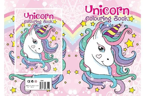 Fargebok A4 Unicorn.2, 16 sider |