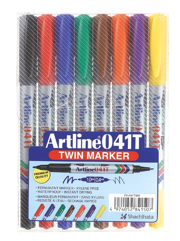 Artline EK541T/8W WB marker set w.8 Assorted