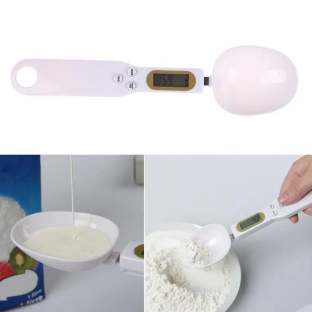 Digital skala skjeeskala 0,1 g til 500 gram - skje