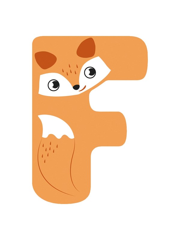 Small Foot - Wooden Animal Children's Letter - F