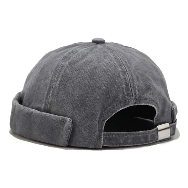 Vintage vasket Miki Hat Hat Beanie Docker Sotar Mot Gray