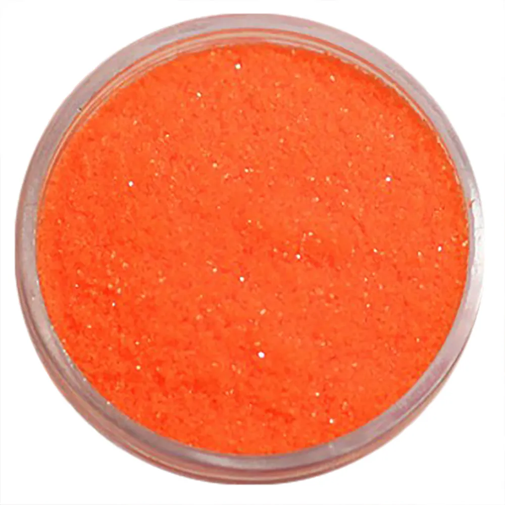 Negleglitter - Finkornet - Neonoransje - 8ml - Glitter