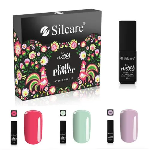 4-pakning - Gelelakk - Flexy - Folk power sett UV-gel/LED
