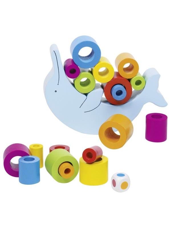 Goki Wooden Balance Game - Dolphin