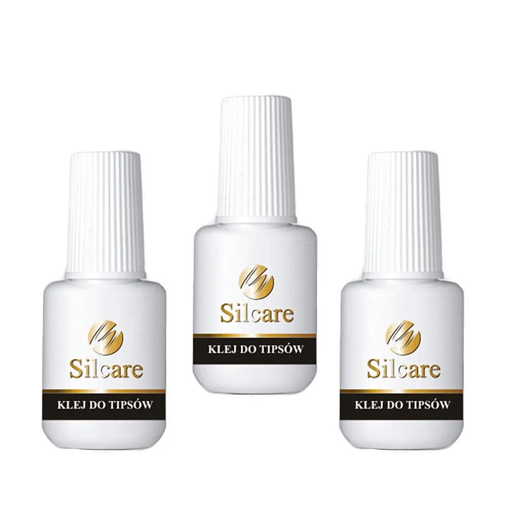 3 stk Neglelim med pensel - 7 gram - Silcare
