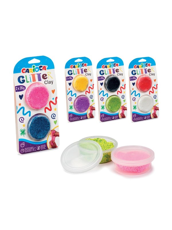 Carioca GLITTER modeling wax 2 pcs