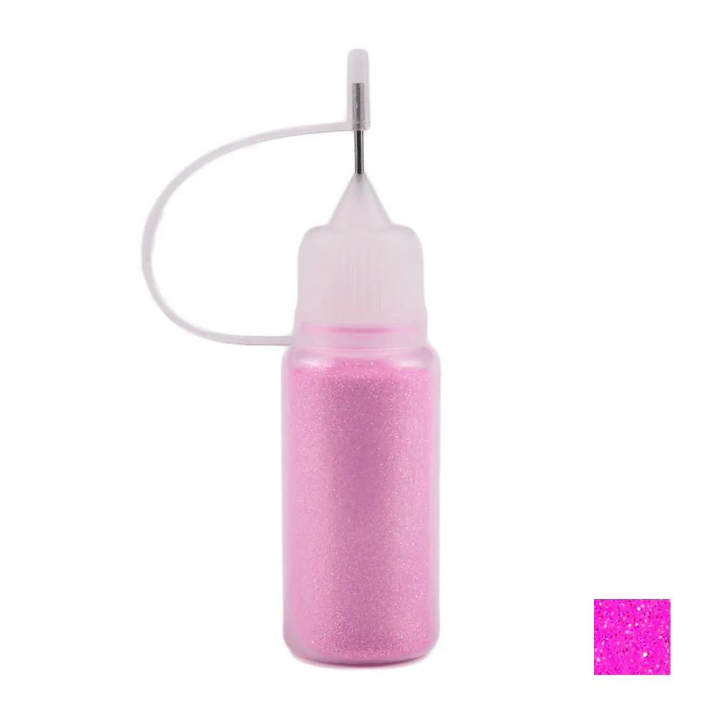 Negleglitter - Havfrue i puffflaske - Rosa - 10ml - Glitter
