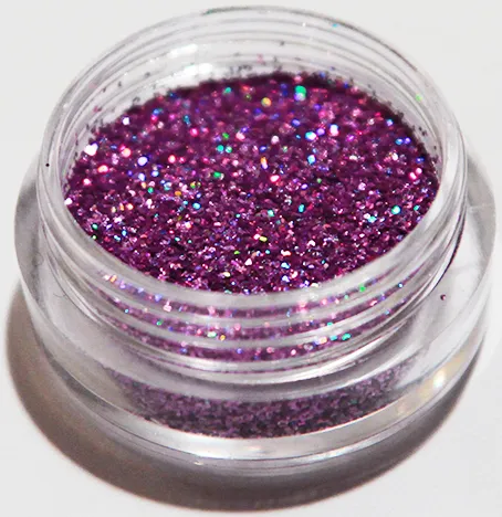 Negleglitter - Finkornet - Lilla - 8ml - Glitter