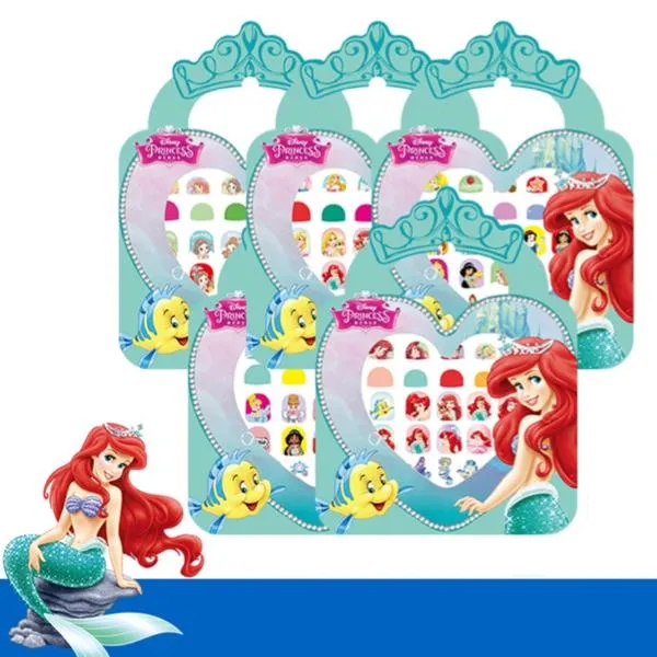 Negleklistremerker - Disney-prinsesser lager sminke - Ariel