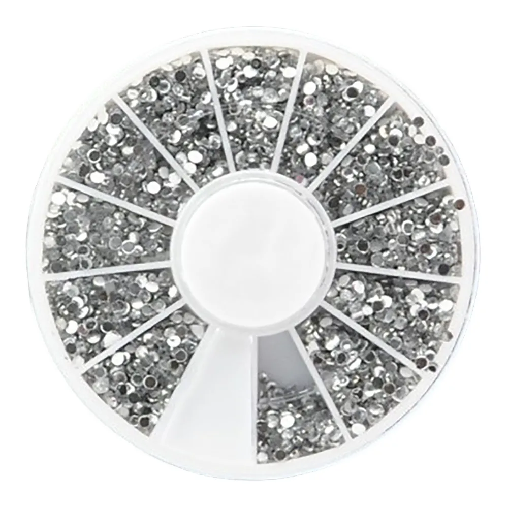 Rhinestone sølv 1,5mm - Negledekorasjoner