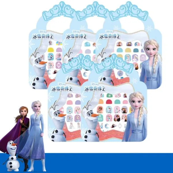 Spikerklistremerker - Disney-prinsesser lager sminke - Frozen elsa