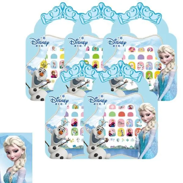 Spikerklistremerker - Disney-prinsesser lager sminke - Frozen elsa