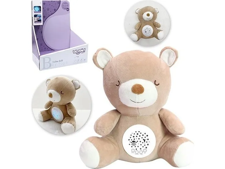 Woopie lysende bamse med projektor 2-i-1