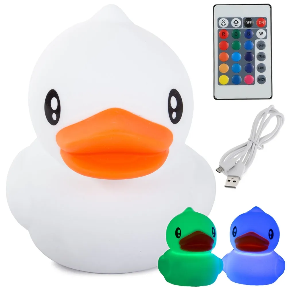 Trådløs RGB LED-lampe / Fjernstyrt Nattlampe - And
