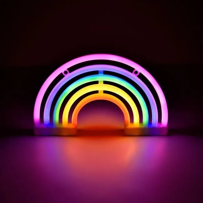Regnbueeffekt Nattlampe . 30x18cm