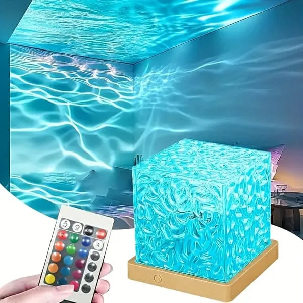 Krystallampe RGB - Dekorativ nattlampe med fjernkontroll