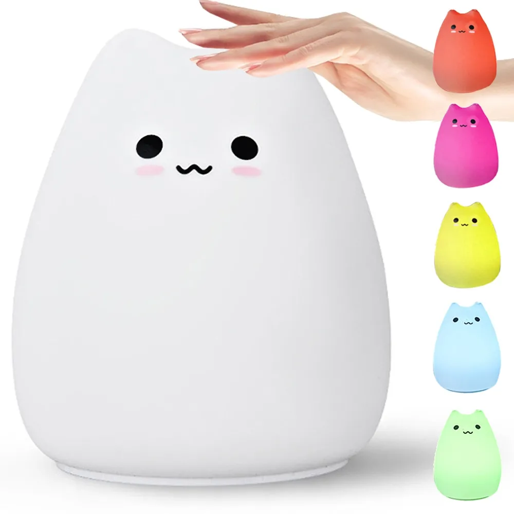 LED-lampe / Trådløs Nattlampe - Kattunge