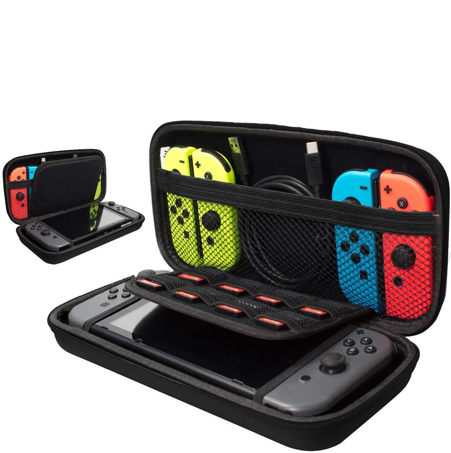 Oppbevaringsveske, etui Kompatibel med Nintendo Switch, svart