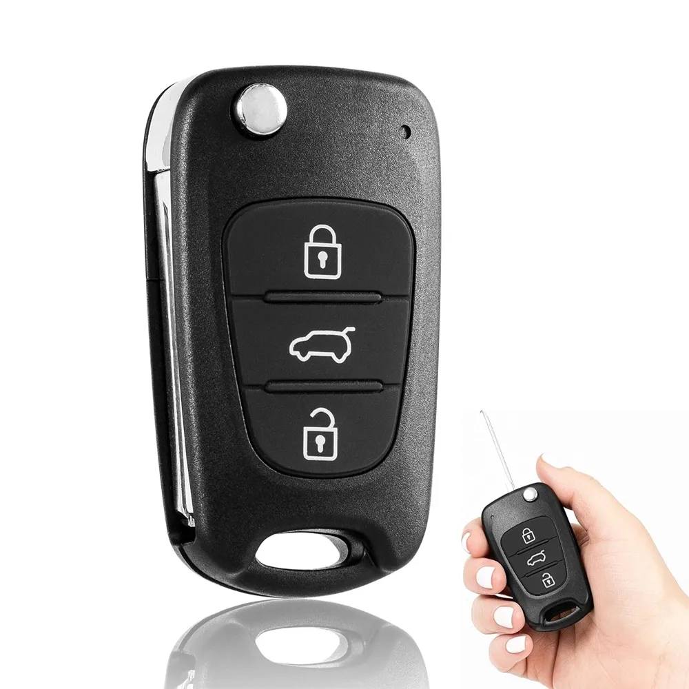 Nøkkelskall / Alarmfob for Hyundai & Kia - 3 knapper - 2-Pack