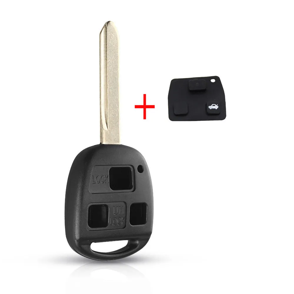 3-knapps bilnøkkelskifte TOY47 + tastatur til Toyota