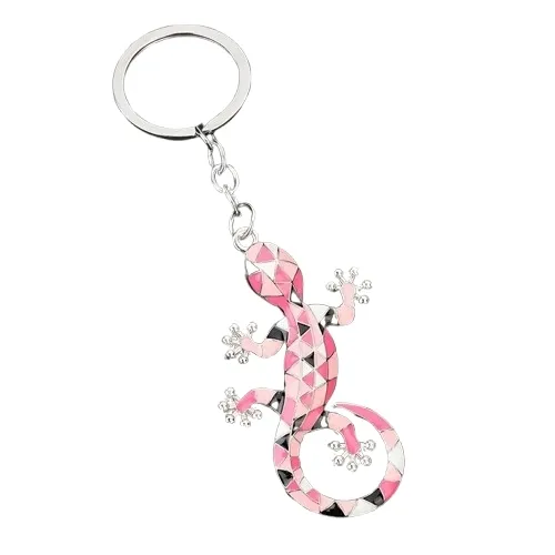 Nøkkelring - Gekko - Rosa