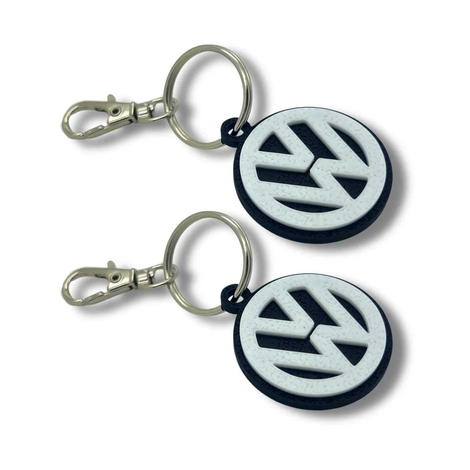 2x Keyring Clip On & Go karabinnøkkelring for VW
