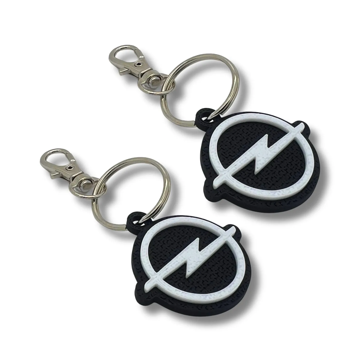 2x Keyring Clip On & Go karabinnøkkelring for Opel