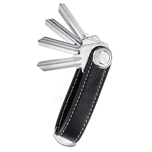 Key Organizer Leather Key Holder Key Ring Black