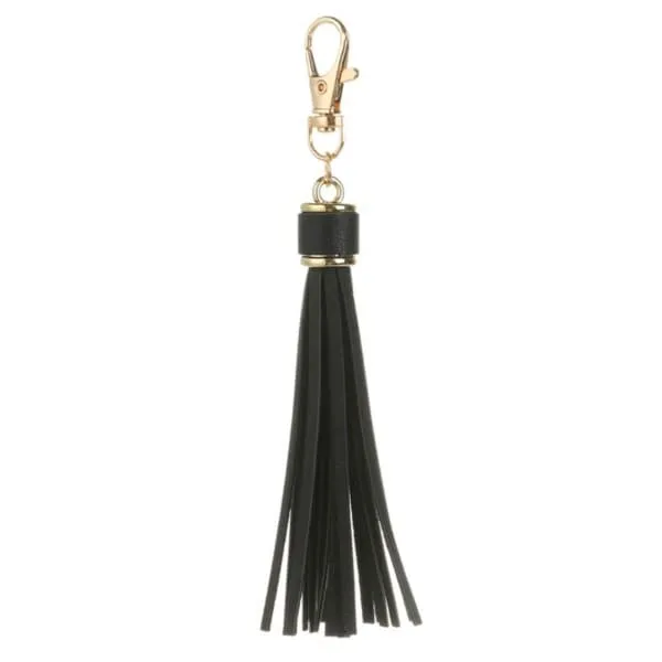 Key Ring semsket skinn dusk svart