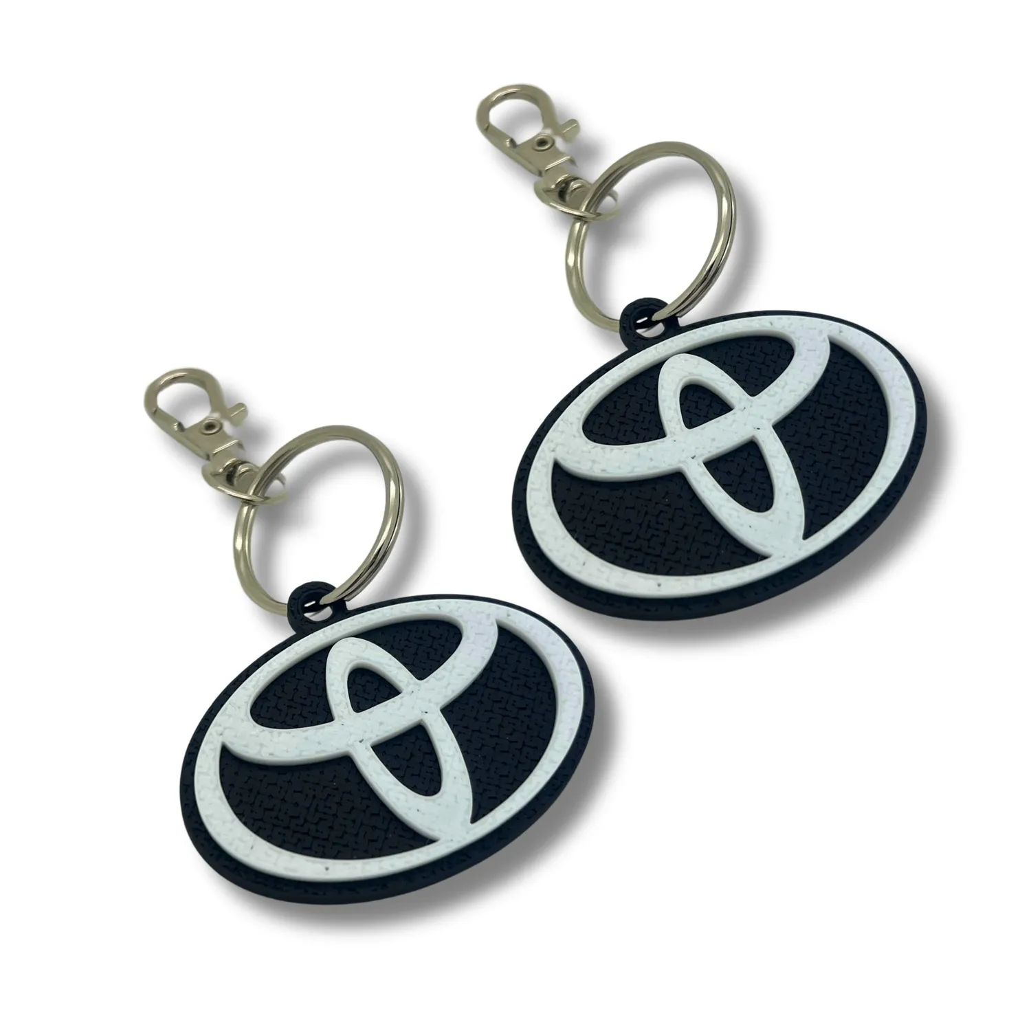 2x Keyring Clip On & Go karabinnøkkelring for Toyota