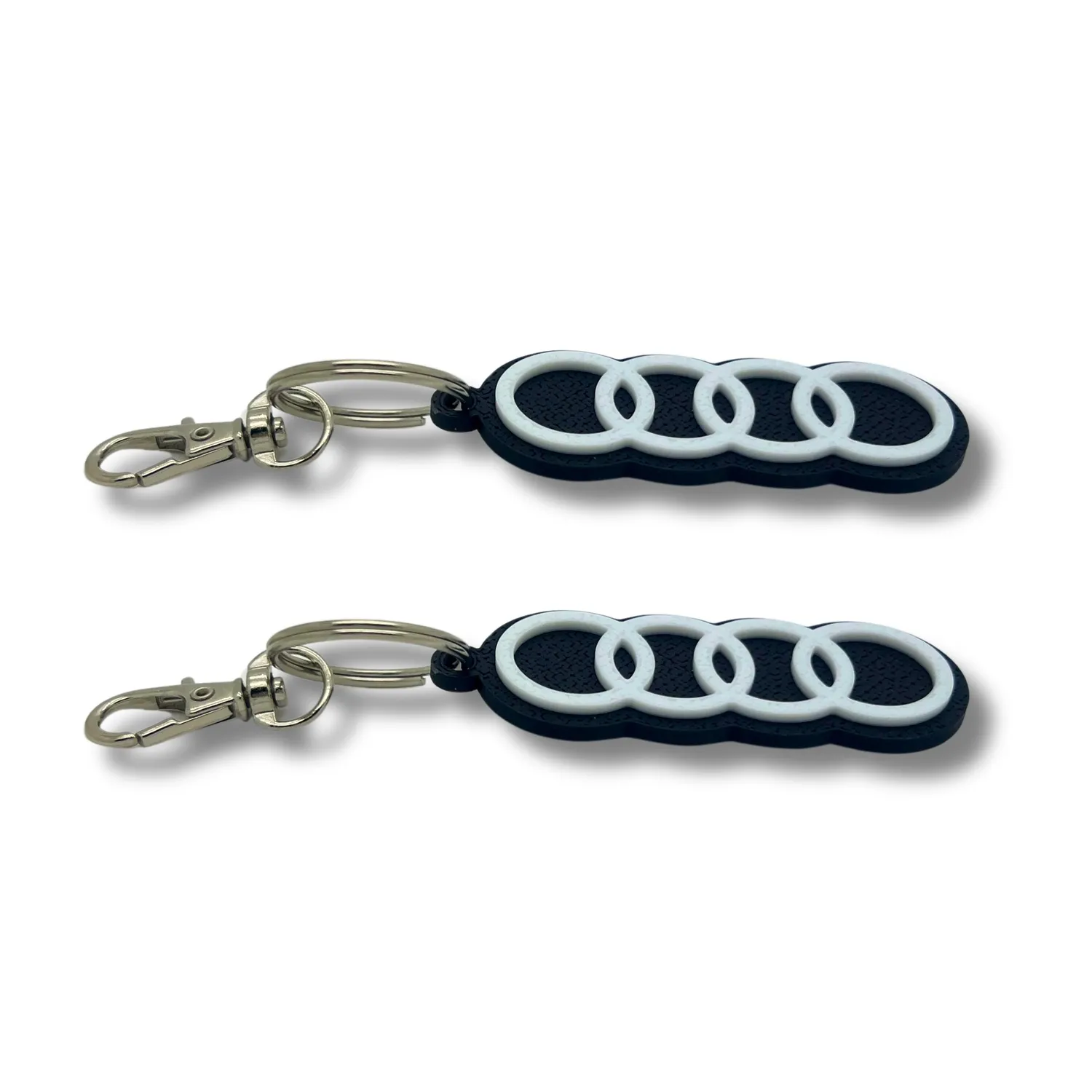 2x Keyring Clip On & Go karabinnøkkelring for Audi