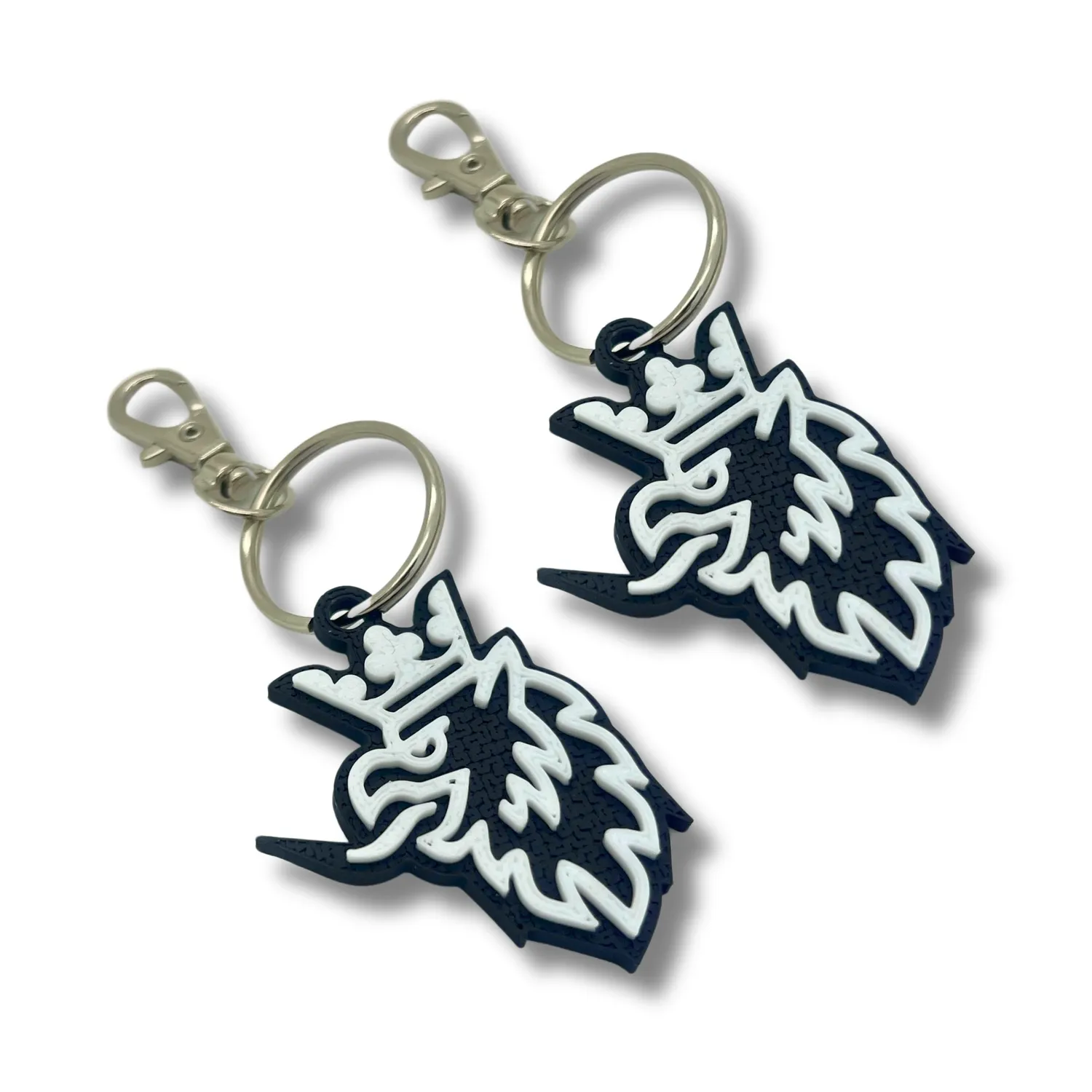 2x Keyring Clip On & Go karabinnøkkelring for Saab
