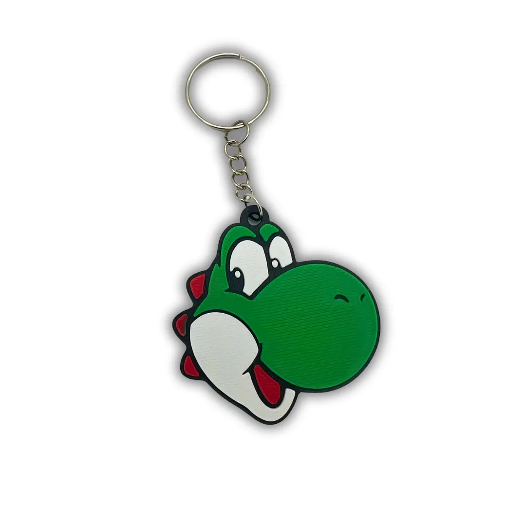 Yoshi Mario nøkkelring kjede glidelåshenger