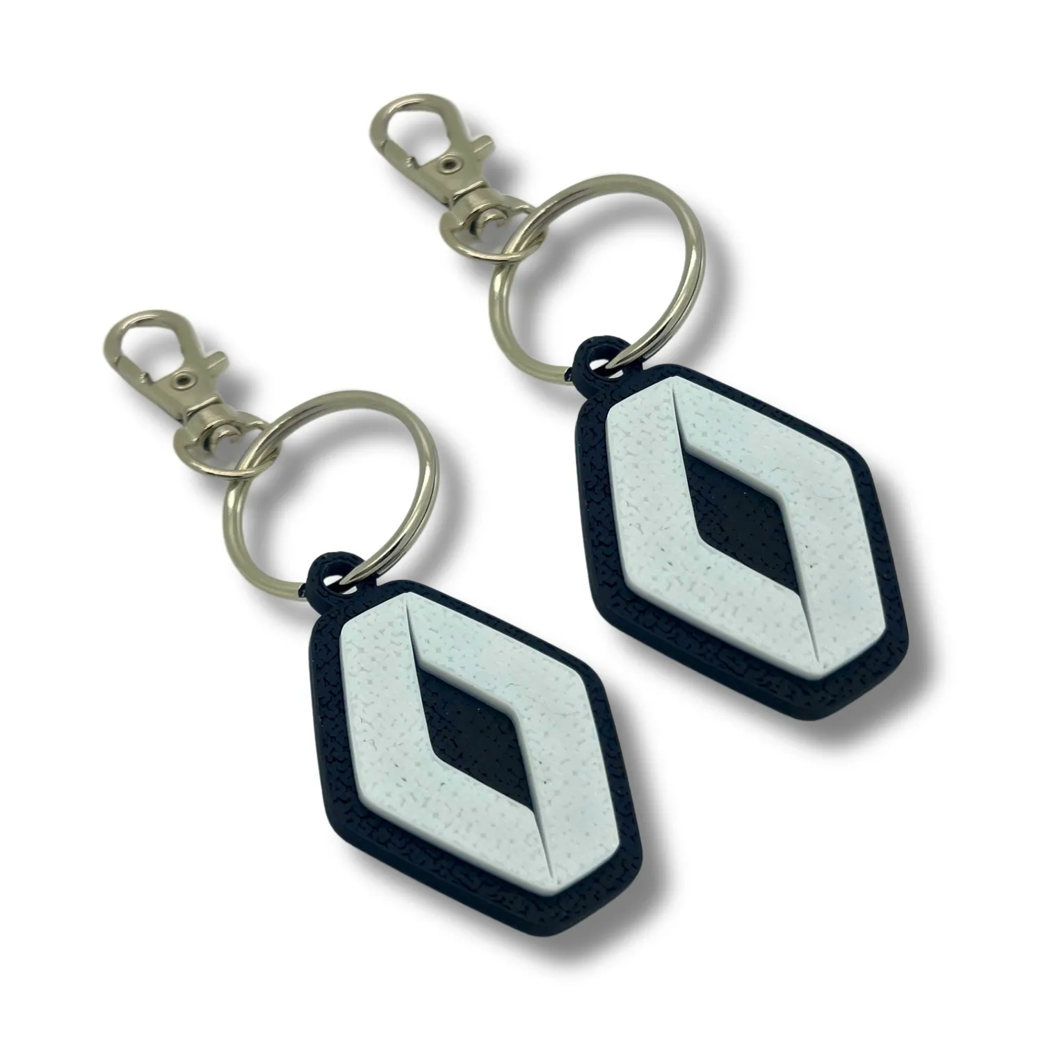 2x Keyring Clip On & Go karabinnøkkelring for Renault