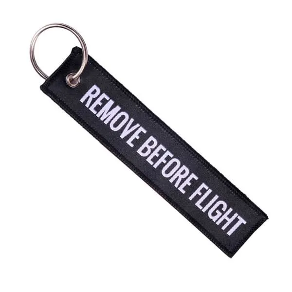 Keychain Fjern før Flight Pilot Bomber Jacket - Svart