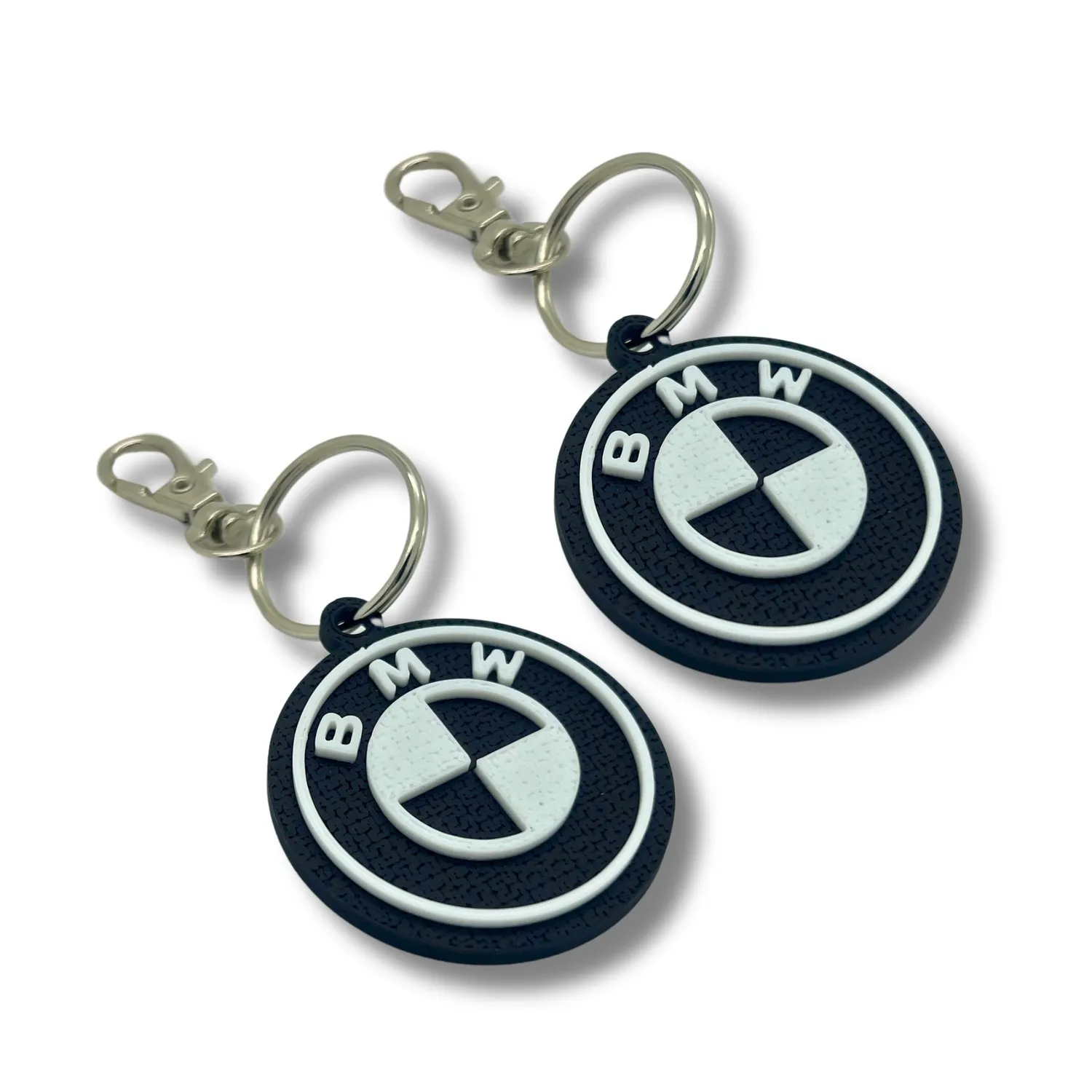 2x Keyring Clip On & Go karabinnøkkelring for BMW