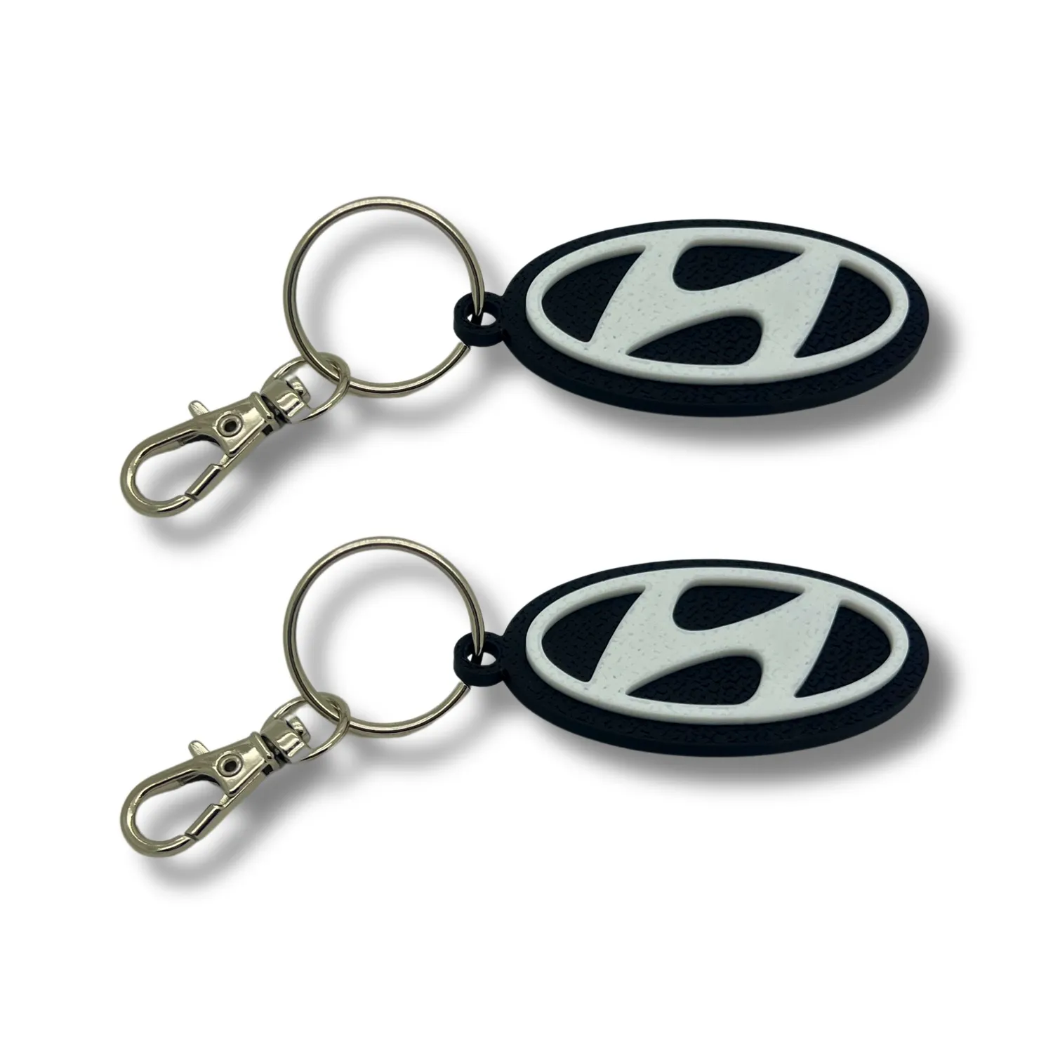2x Keyring Clip On & Go karabinnøkkelring for Hyundai