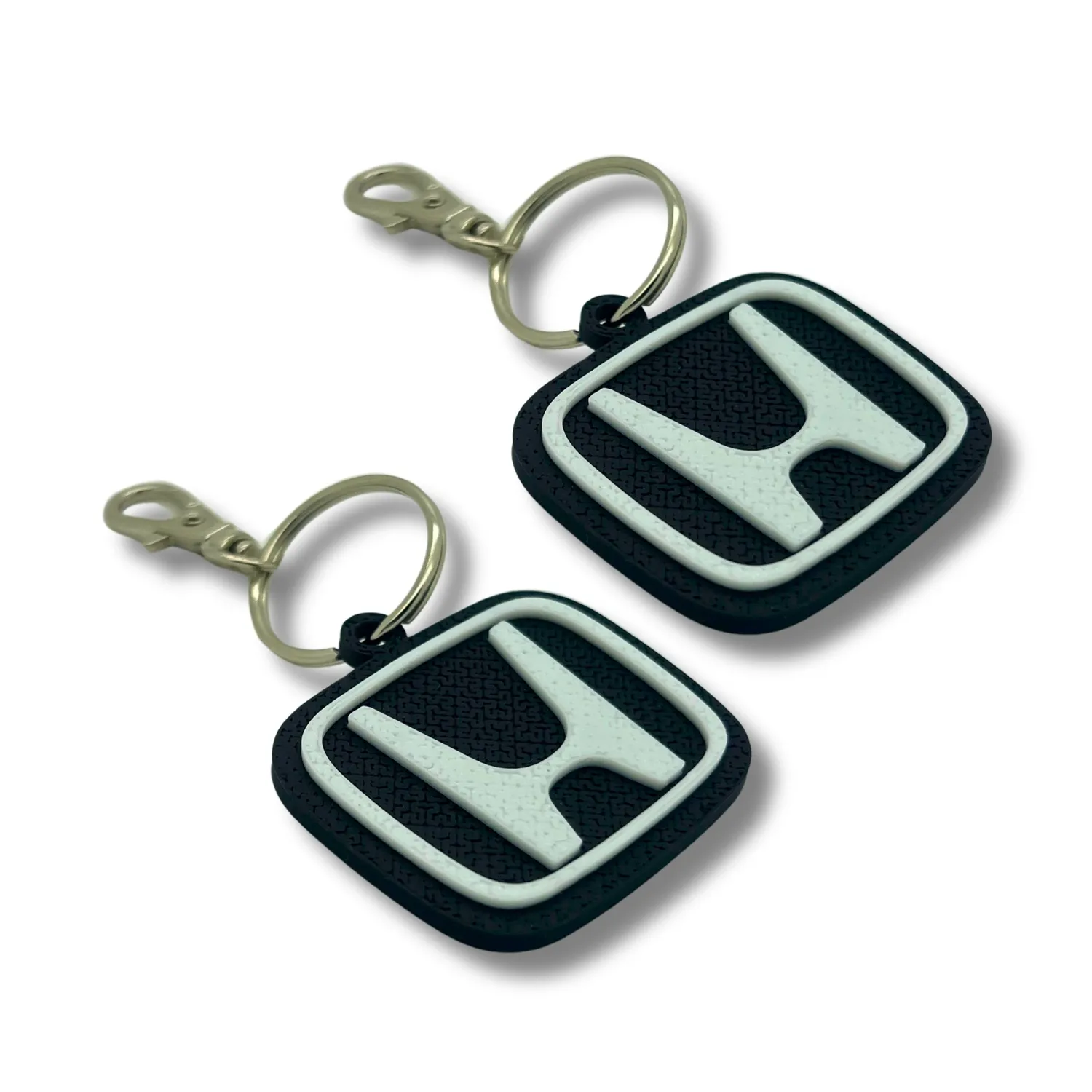 2x Keyring Clip On & Go karabinnøkkelring for Honda