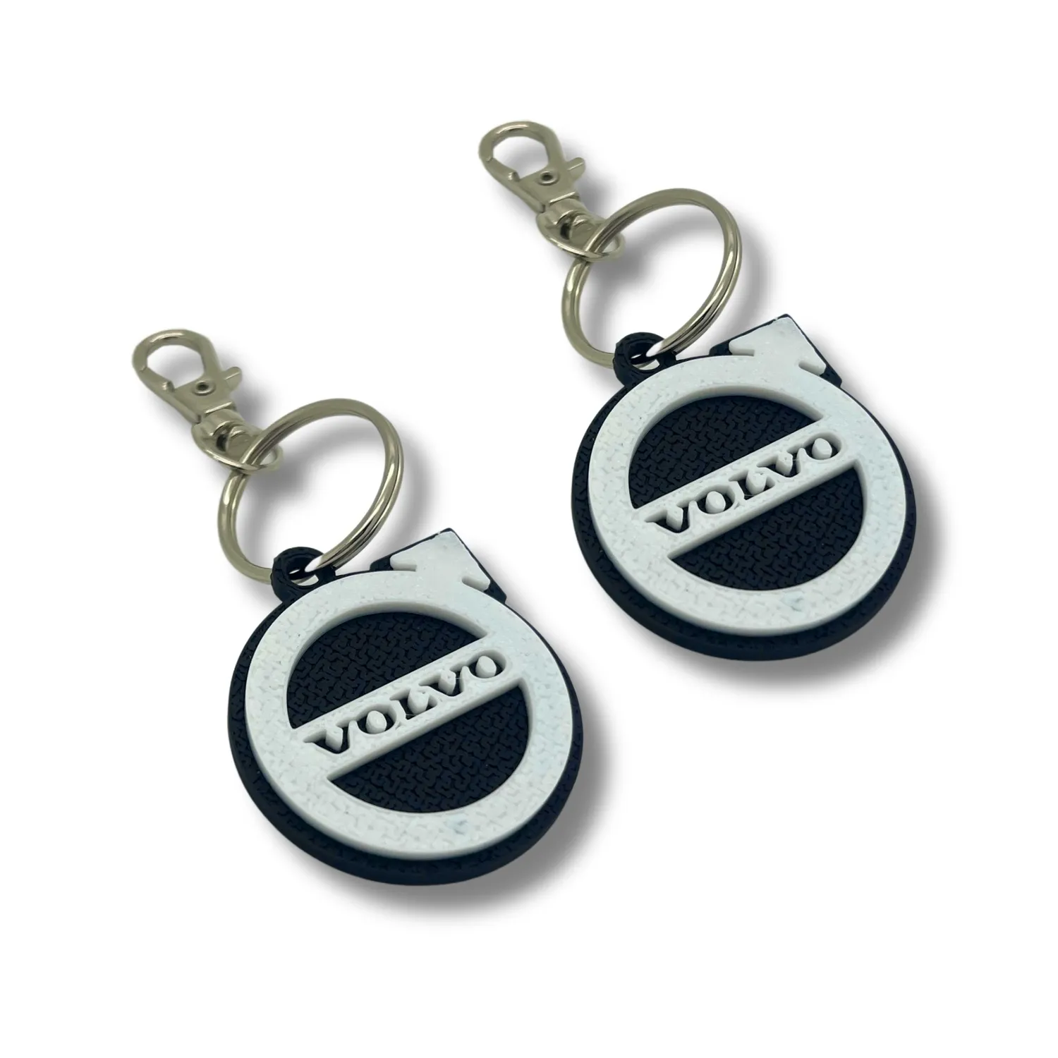 2x Keyring Clip On & Go karabinnøkkelring for Volvo
