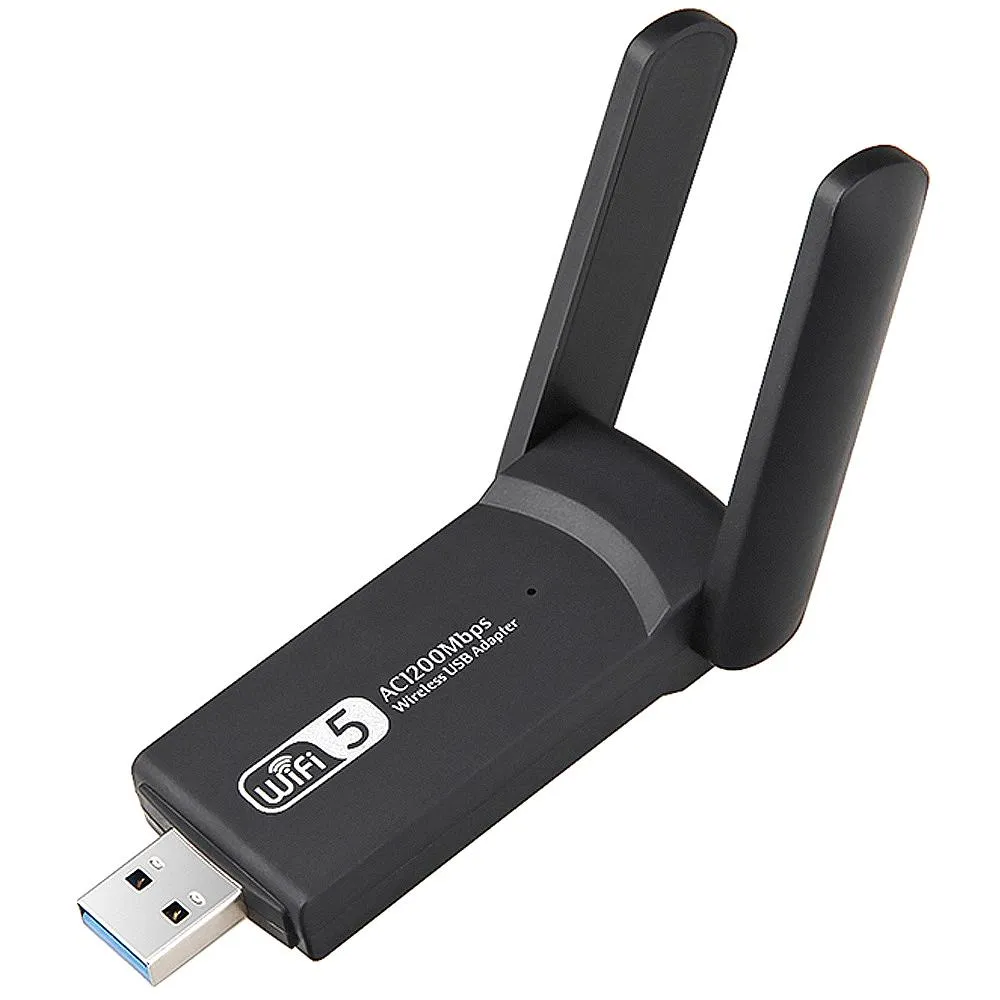 Trådløst USB-nettverkskort AC1200 - WiFi-adapter med antenner