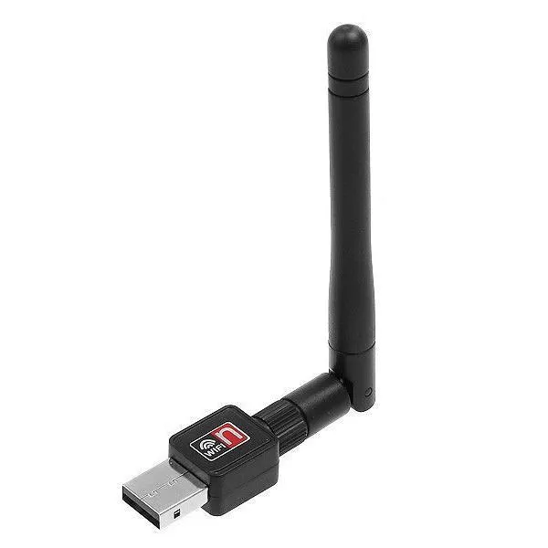 Trådløst USB-nettverkskort - WiFi-adapter med antenne (300 Mbps)