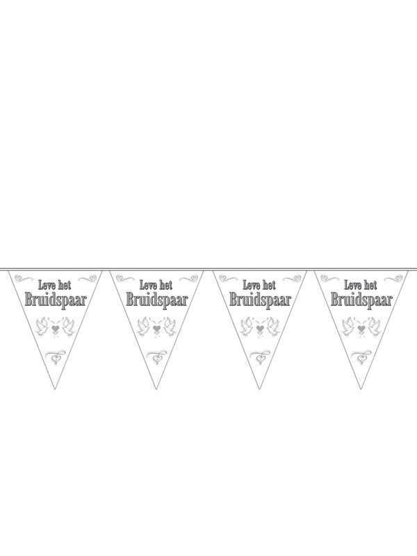 Folat BV Flag line Long live the Bride and Groom 10 meters