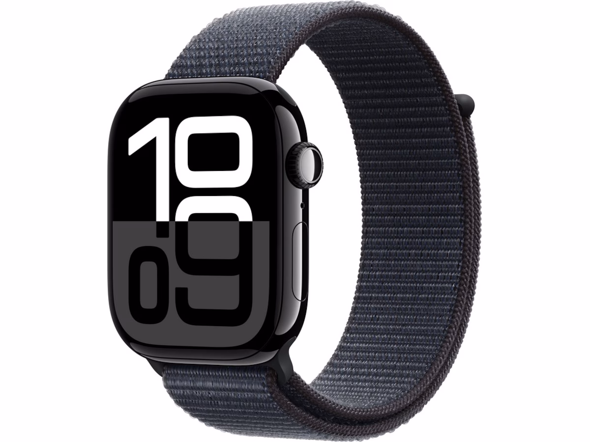 Apple Watch Series 10 GPS + Cellular 46mm - Jet Black Aluminium Case with Ink Sport Loop