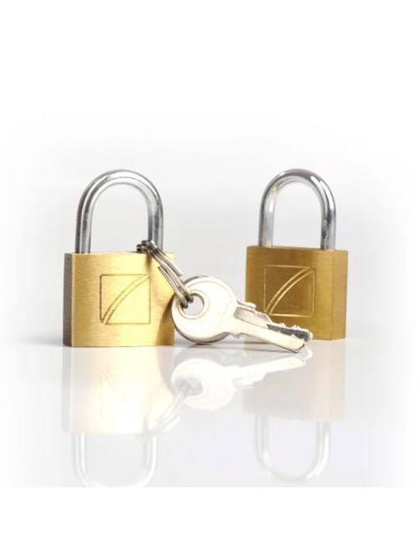 Staples 2 x Security Suitcase Padlock 20 mm - Solid Brass