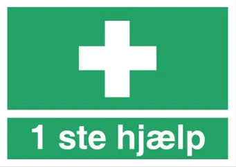 SKILT - Førstehjelp, Plast, A4, 210x297mm